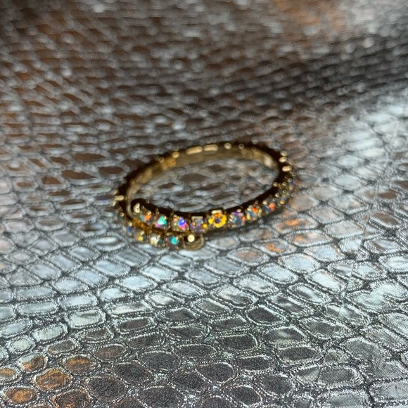 TOE RING Elegant Adjustable Sparkly Clear AB Crystal Tarnish Free Big Toe R… - Picture 2 of 3